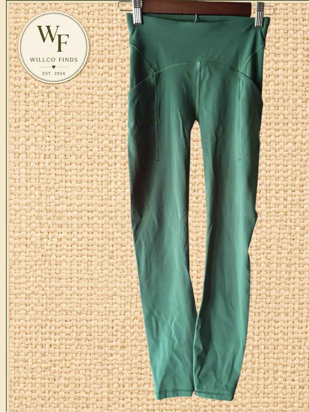 Lululemon High Rise Pocket Leggings Size 4 Forest Green